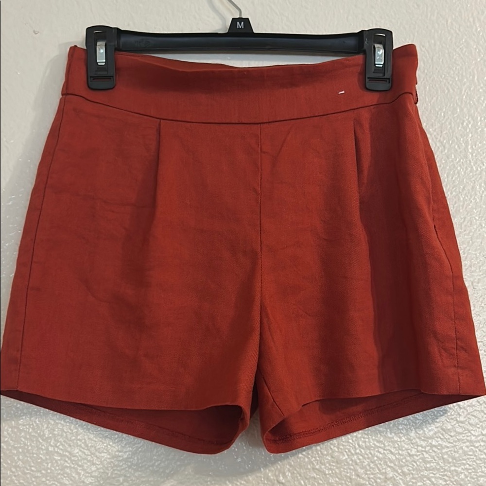 Express High Waist Red Shorts